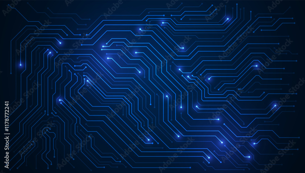 Poster circuit board. technology background. central computer processors cpu concept. motherboard digital c