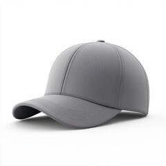 Fototapeta premium realistic high quality Grey baseball hat mockup isolated 