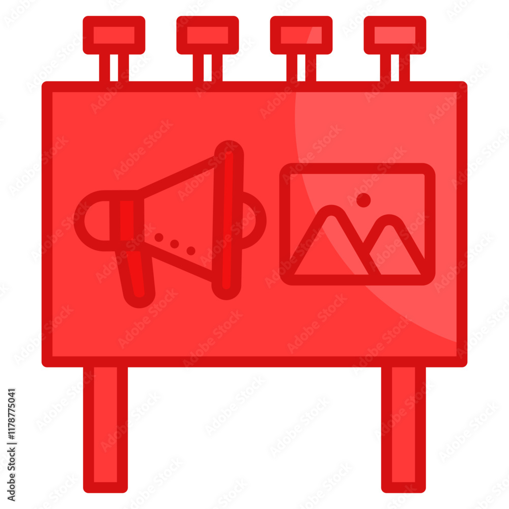 Poster ad icon element for design