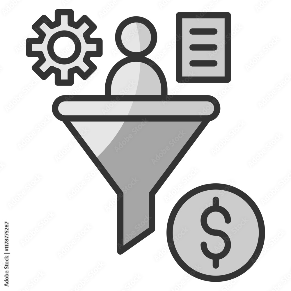 Poster conversion icon element for design