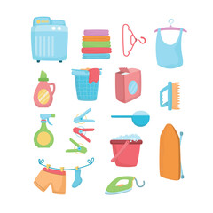 Laundry and Cleaning Elements Collection