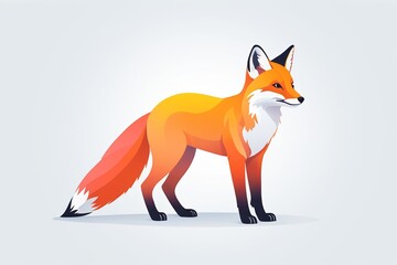 Obraz premium there is a fox that is standing in the middle of the picture