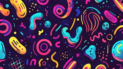 Abstract Colorful Shapes Pattern Design