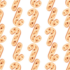 Gingerbread Christmas Seamless Pattern