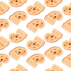 Gingerbread Christmas Seamless Pattern