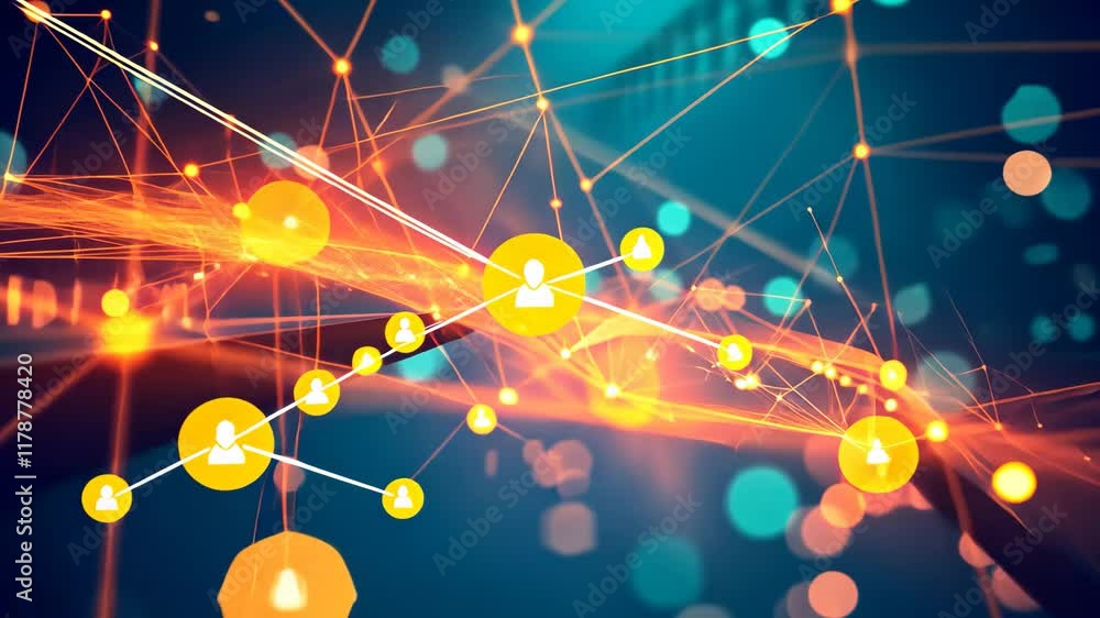 Poster an out-of-focus videograph capturing a multitude of colorful lights and blurred lines in a dynamic d