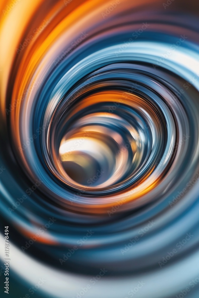 Poster close-up of swirling lines and colorful gradients blending seamlessly into abstract vortex symbolizi