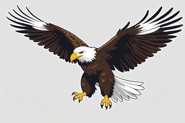 Obraz premium there is a bald eagle that is flying in the sky