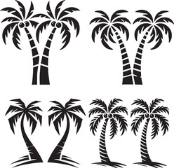 set of palm trees