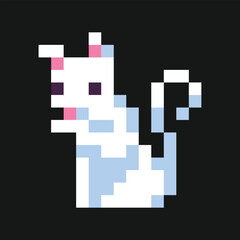 this is a cat in pixel art with colorful color,this item good for presentations,stickers, icons, t shirt design,game asset,logo and project.