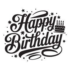 happy-birthday text typography