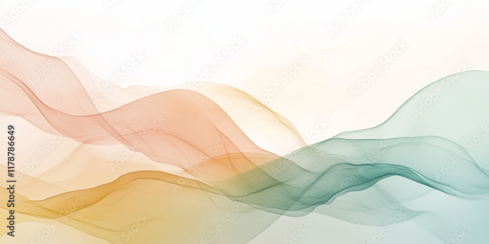 Aufkleber abstract waves in pastel colors create a soft, flowing pattern ideal for backgrounds and artistic de