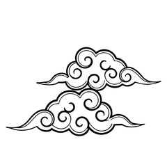 Fototapeta premium Chinese Cloud Hand Drawn Icon