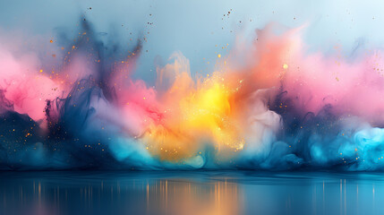 Fototapeta premium Vivid Explosion of Abstract Vibrant Colors in Dynamic Artistic Motion Background