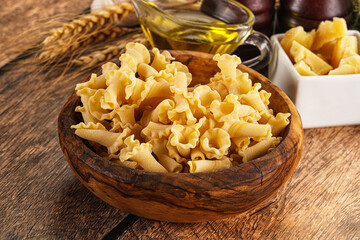 Raw dry Italian pasta - campanelle