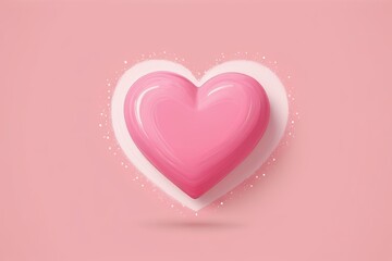pink heart with sparkles on a pink background