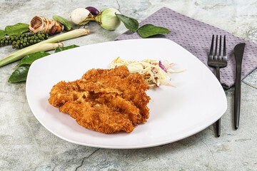 Tonkatsu fried cutlet with cabbage