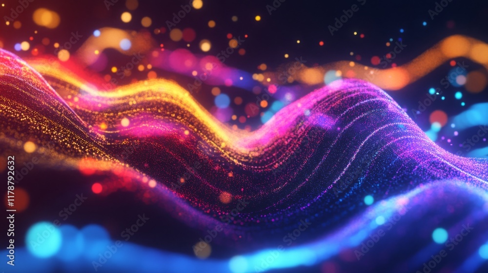 Poster a vibrant heart wave chart displayed on a digital interface, with pulsing animations that capture th