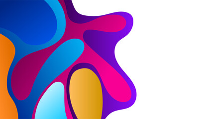 ABSTRACT BACKGROUND ELEGANT GRADIENT SMOOTH LIQUID COLORFUL DESIGN WITH HAND DRAWN SHAPES VECTOR TEMPLATE GOOD FOR MODERN WEBSITE, WALLPAPER, COVER DESIGN 