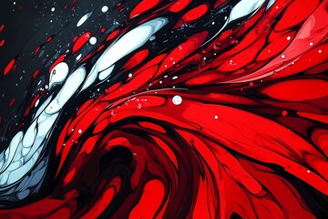 Crimson Dreams: Abstract Fantasy Art Illustration