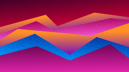 ABSTRACT COLORFUL GRADIENT BACKGROUND WITH ZIG ZAG DESIGN VECTOR TEMPLATE FOR WALLPAPER, COVER DESIGN, HOMEPAGE DESIGN