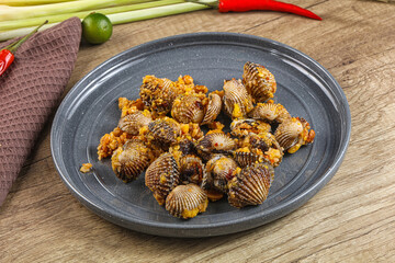 Blood Cockle Fried With Garlic