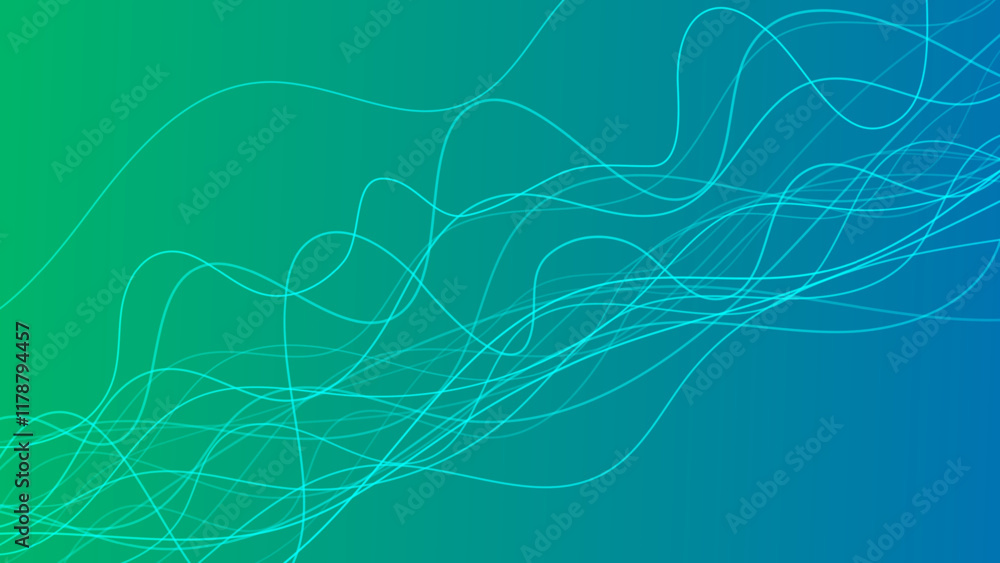 Poster abstract gradient background with wave beams