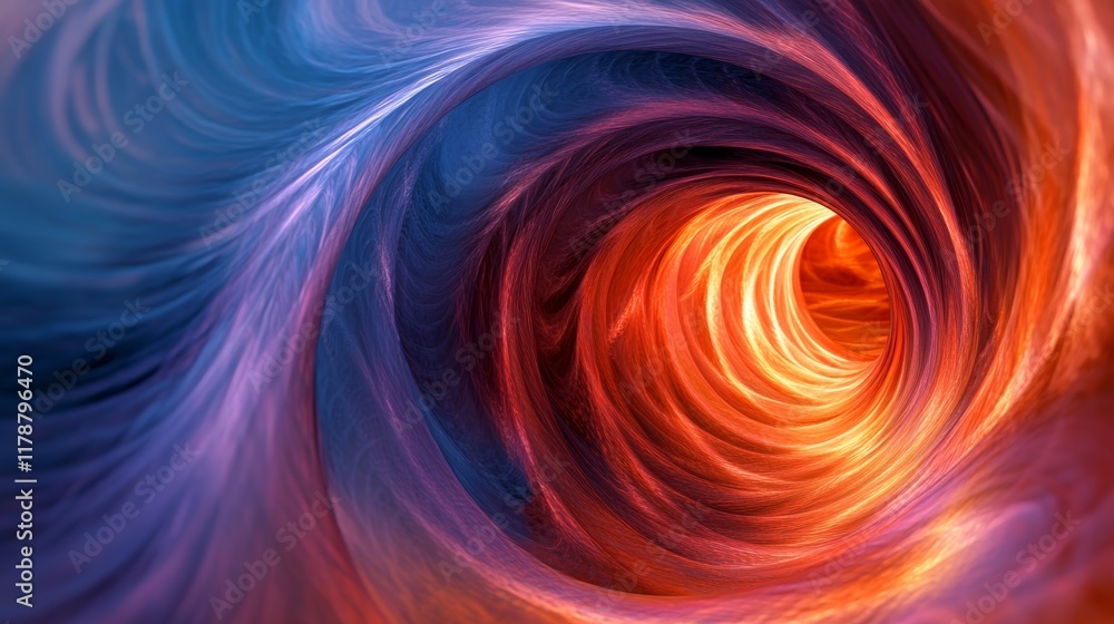 Poster explore a surreal visualization of dynamic data flow captured in vibrant colors and abstract swirls,