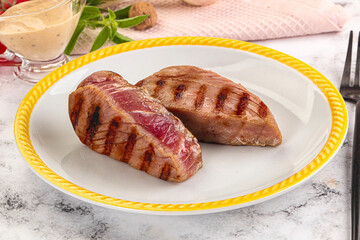 Delicous grilled tuna dish steak