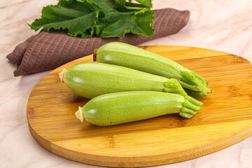 Green young small baby zucchini