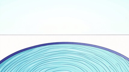 Fototapeta premium Serene Blue Abstract Digital Painting: Tranquil Swirling Circles Mockup Illustration. AI Generated
