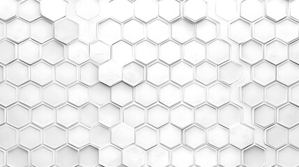 White Hexagon Pattern: Abstract Geometric Background
