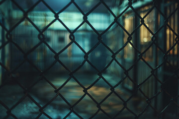 Fototapeta premium Close Photography and Tilt Lens of Black Chain Link: Detailed Metal Texture and Structure