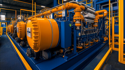  Gas compressor station in operation