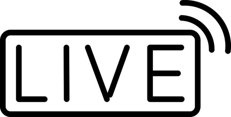 Live Sign Lettering Line Style