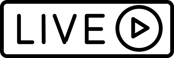Live Sign Lettering Line Style