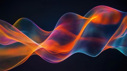 Fototapeta premium Abstract Colorful Waves: A Digital Art Piece