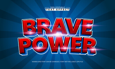 brave power editable text effect with a superhero and kids text style