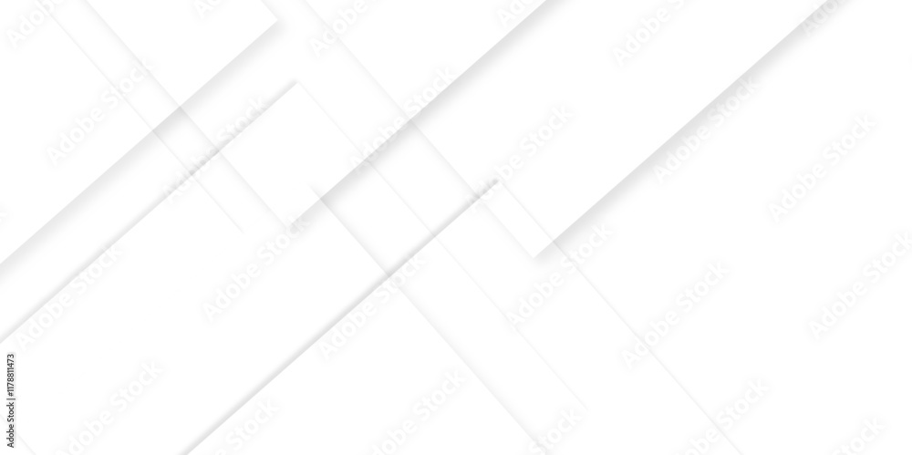 Poster abstract white and grey geometric overlapping square pattern background with shadow. paper texture d