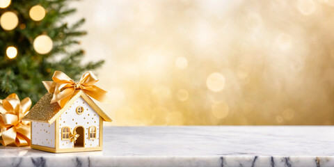 Golden House Gift Christmas Decoration