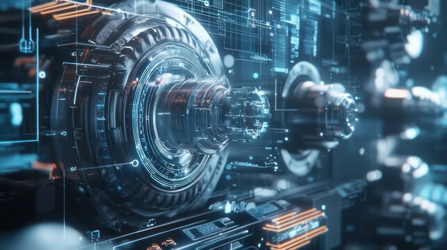 AI in predictive maintenance with sensor tech and automated repairs.