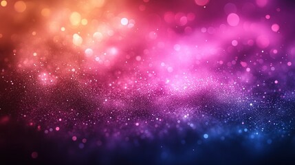 Obraz premium A vibrant, abstract background with colorful bokeh effects and sparkles.