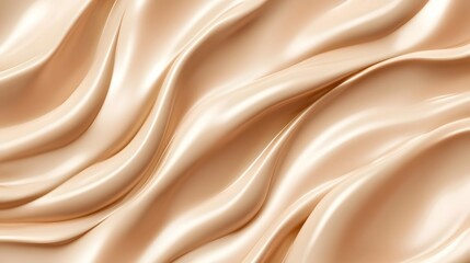 Obraz premium Elegant Mocha Mousse Waves with Soft Glossy Textures for Skincare and Textile Marketing