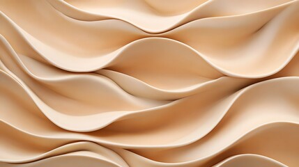 Obraz premium Beige Fabric Waves with Glossy Mocha Mousse Texture for Minimalist Banners