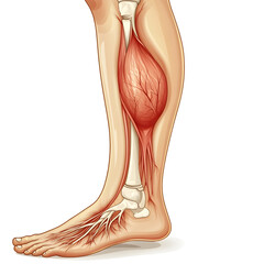 a diagram of the human leg and foot