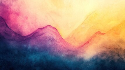 Obraz premium Abstract Watercolor Landscape: A Symphony of Hues