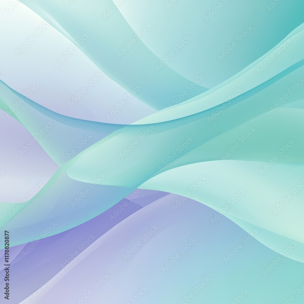 Aufkleber abstract pastel wave design with soft gradients and flowing shapes, perfect for modern backgrounds a