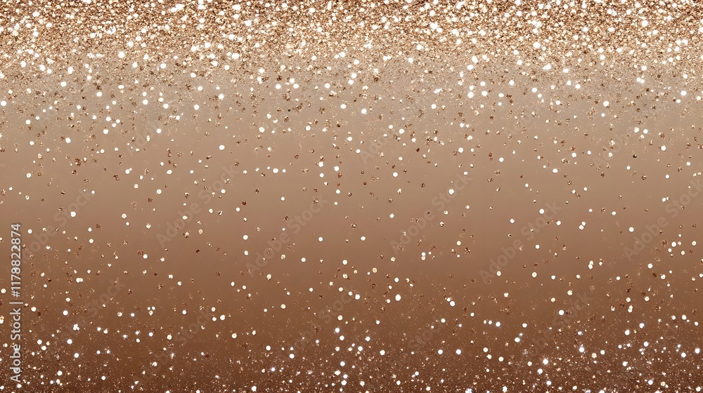 Poster luxurious beige sequined abstract background with glittering lights and bokeh sparkles