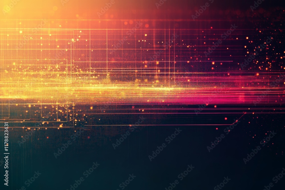 Poster abstract visualization of data connections and space elements for modern digital backgrounds and des