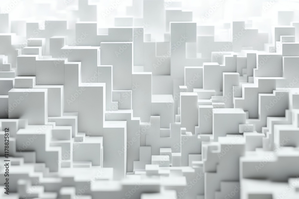 Poster this abstract image showcases a complex arrangement of white data clusters, emphasizing depth and st